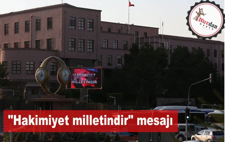 “Hakimiyet milletindir” mesajı