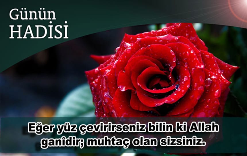 Eğer yüz çevirirseniz bilin ki Allah ganîdir; muhtaç olan sizsiniz.