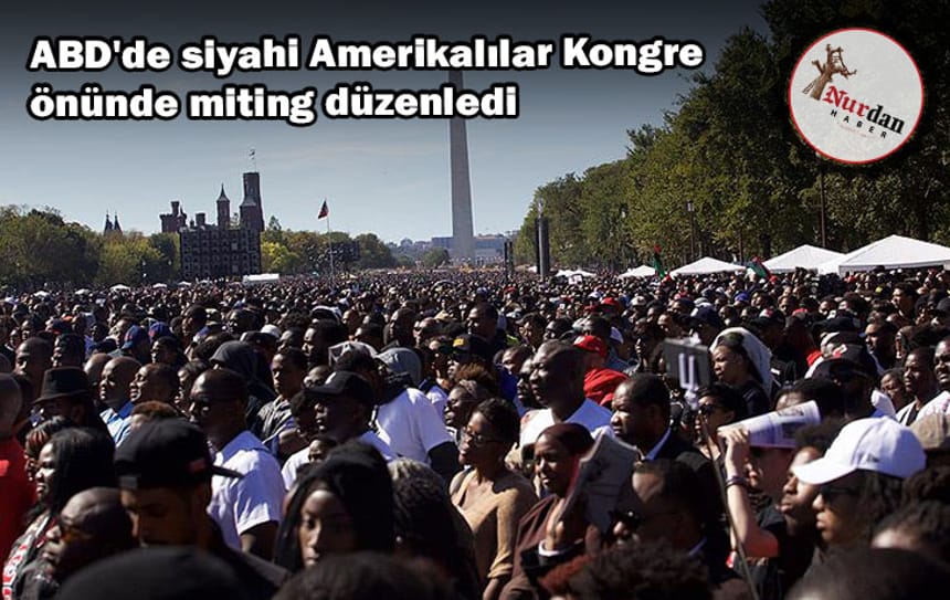 ABD’de siyahi Amerikalılar Kongre önünde miting düzenledi