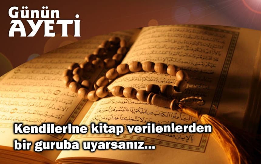 Kendilerine kitap verilenlerden bir guruba uyarsanız…