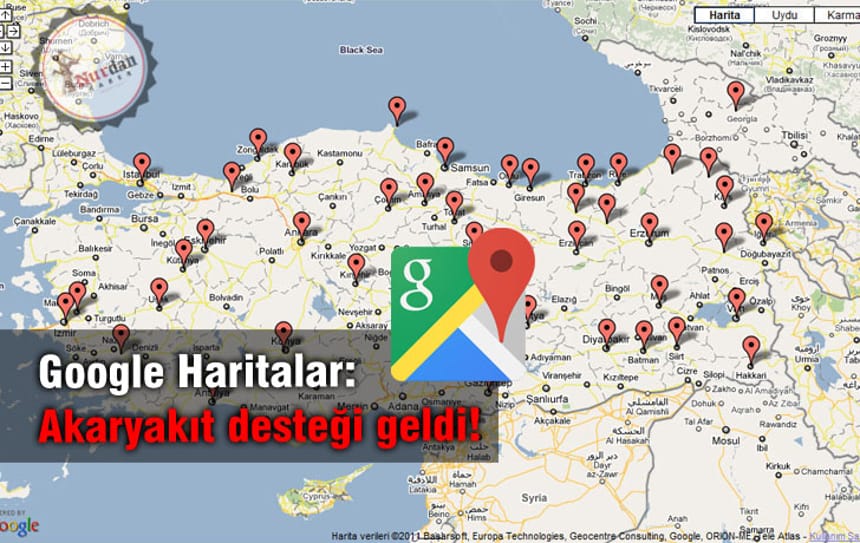 Google Haritalar: Akaryakıt desteği geldi!