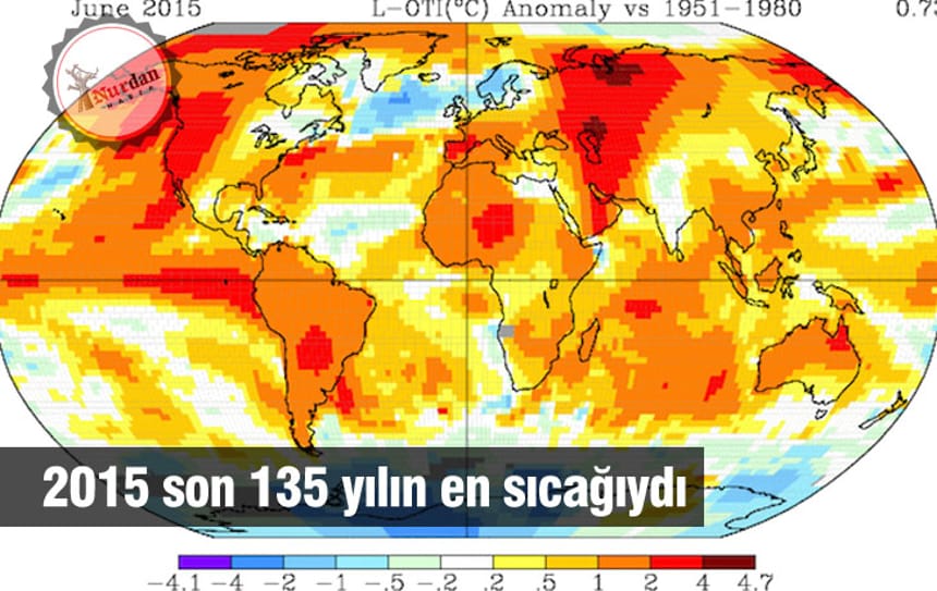 ‘2015 son 135 yılın en sıcağıydı’