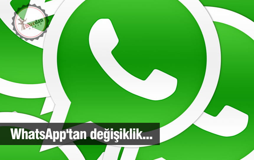 WhatsApp’tan değişiklik…