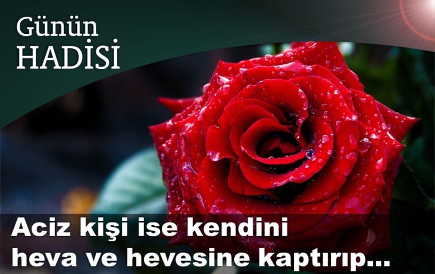 Aciz kişi ise kendini heva ve hevesine kaptırıp…