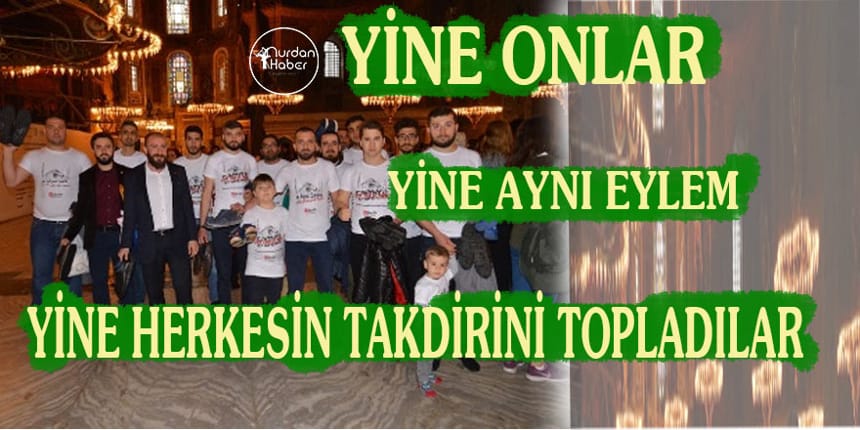 Ayasofya’da dikkat çeken eylem