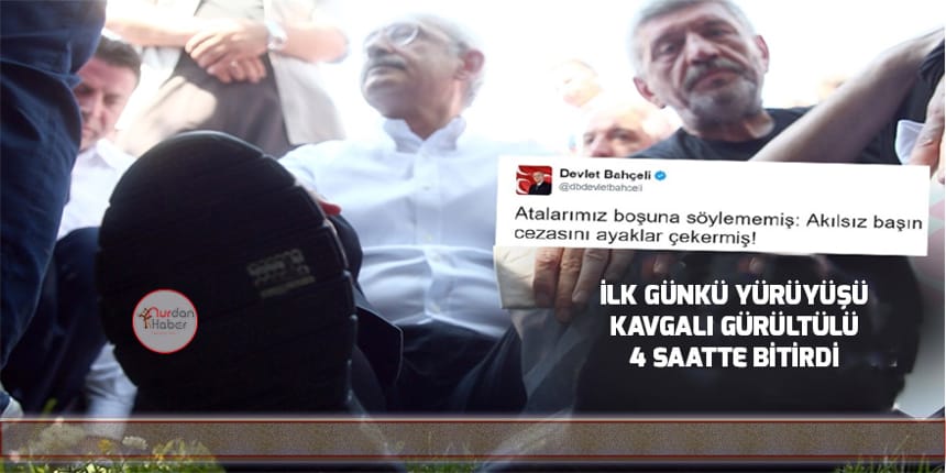 Enis Berberoğlu yürüyüşünün ilk günü tamamlandı