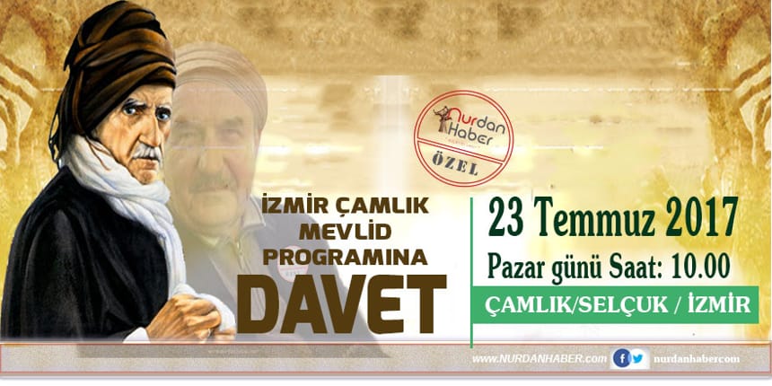 İzmir Çamlık Mevlid Programına Davet