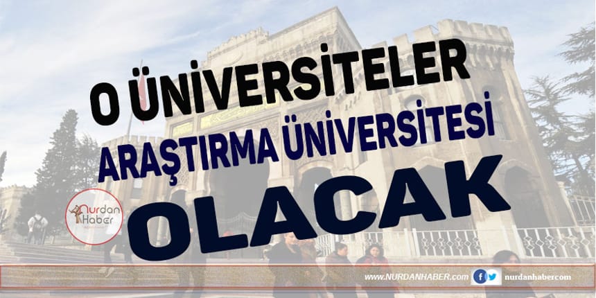 Erdoğan’dan ’10 Araştırma Üniversitesi’ açıklaması