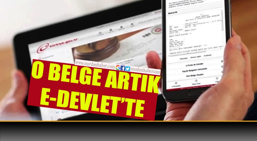 E-devlet’ten artık o da alınabiliyor!