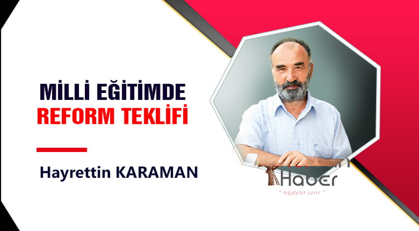 Milli eğitimde reform teklifi