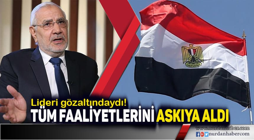 Mısır’da o parti ‘askıya alındı’