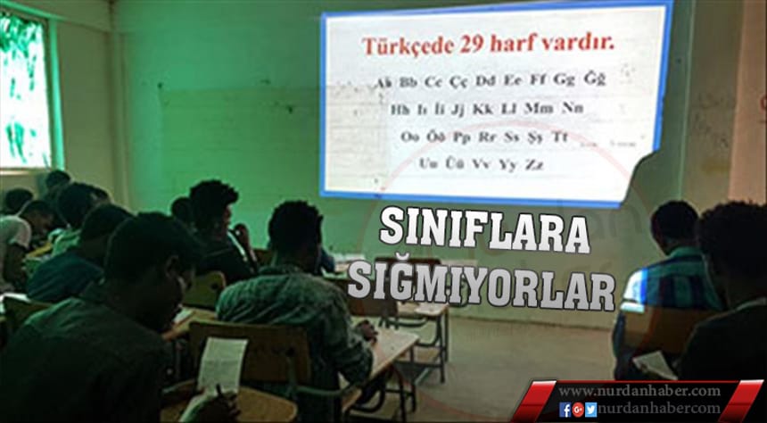 Etiyopyalı öğrencilerden Türkçe derslerine yoğun ilgi