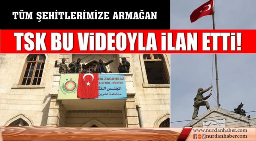Türk Bayrağı Afrin şehir merkezinde!