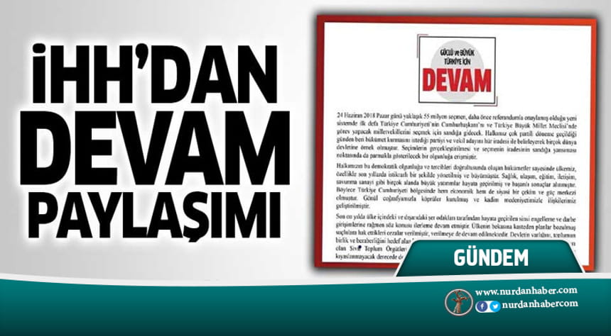 İHH ‘Devam’ dedi