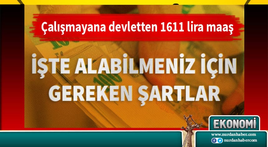 Devletten işsizlere 1611 lira maaş!