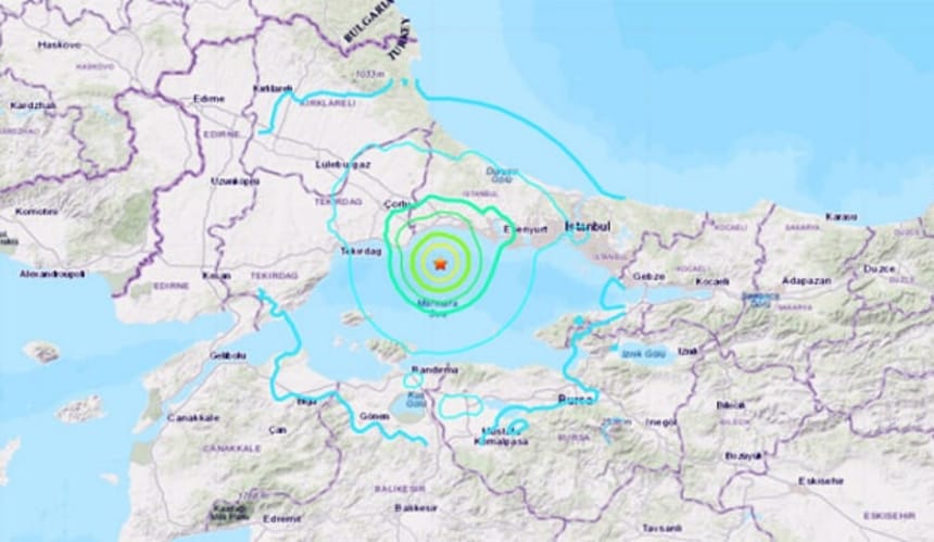 ABD, İstanbul depremini paylaştı! Korkutan ‘şok dalgası’ haritası