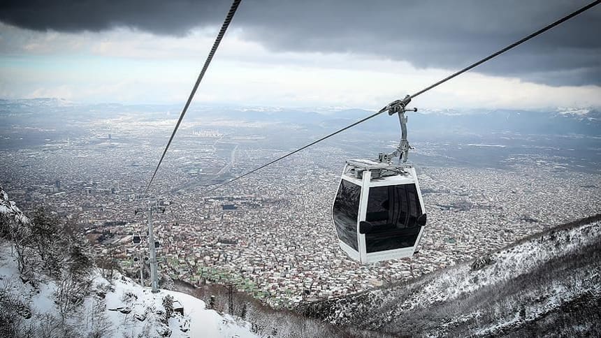 Uludağ’a çıkan teleferik öğretmenlere ücretsiz hizmet verecek