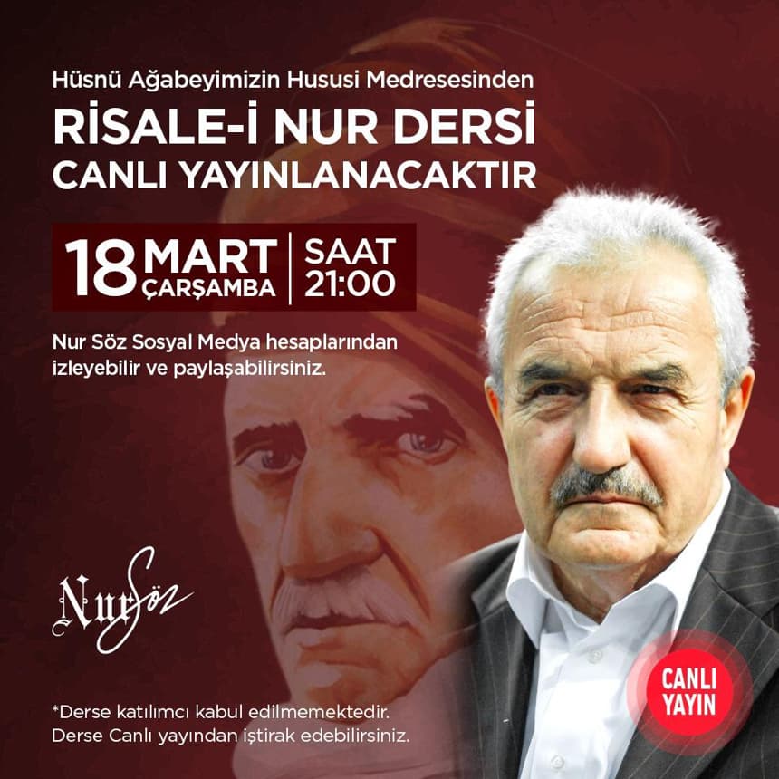 Risale-i Nur Dersi Canlı Yayın